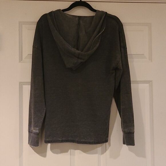 Forever 21 Gray hooded Sweater Top S - Picture 4 of 4